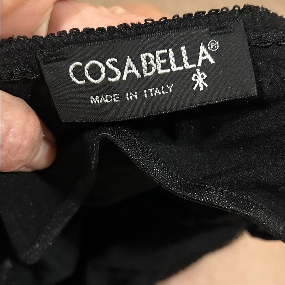 Cosabella Black Strapless Bodysuit
